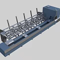 Automatic laser pipe cutting machine production line equipment 3d model