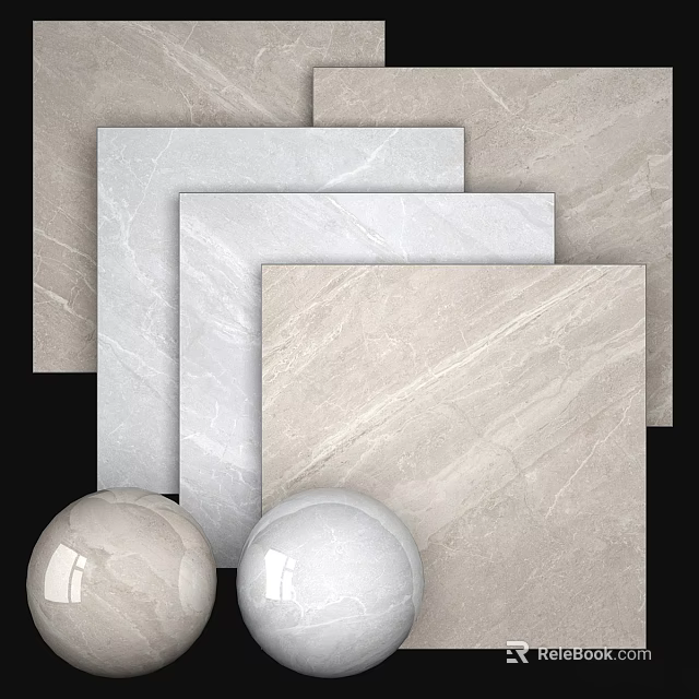 Modern Floor Tiles With Light Marble Texture For Interior Decoration Projects 3d model 