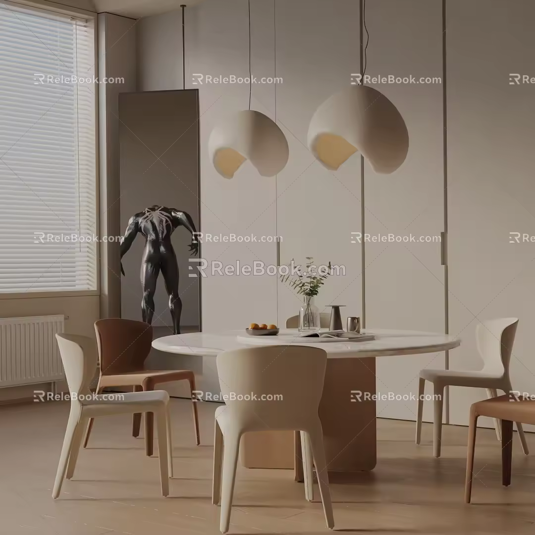 Modern table combination 3d model
