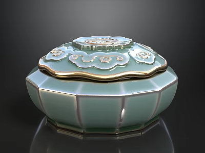 Light Green Sofa And Coffee Table Set With Gold Accents And Modern Design 3d model