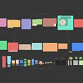 Colorful Miniature House And Vehicle Models With Assorted Colors And Small Accessories