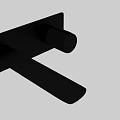 Black Alpha Faucet with Sleek Handle Square Panel and Knob Modern Design