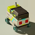 Detailed Automotive Parts With Colorful Mechanical Components Structural Design And Wheels