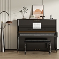 Modern Black Piano 3d model