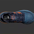 Stylish Blue Orange Red Sports Shoes With Modern Design And Comfortable Grip Sole For Daily Use