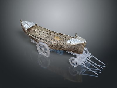 Modern Boat Small Boat Breaking Boat Small Wooden Boat Fishing Boat 3d model