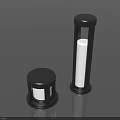 Outdoor Lights with Two Different Heights Metal Finish and Warm Glow for Garden