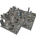 modern architecture city building 3d model