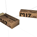Carpaper box with bullets 3d model