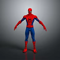 Spider Man 3D Model With Classic Red And Blue Costume Standing Pose