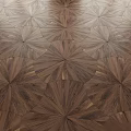 Modern Wooden Floor Design With Intricate Geometric Parquet Pattern And Dark Wood Tones