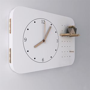 Modern clock hole board wall decoration clock pendant 3d model