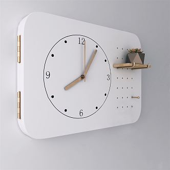 Modern clock hole board wall decoration clock pendant 3d model