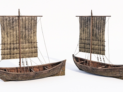 Old wooden boat Modern boat model