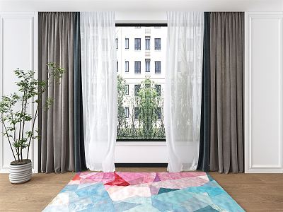 Modern Curtain Fabric Curtain model