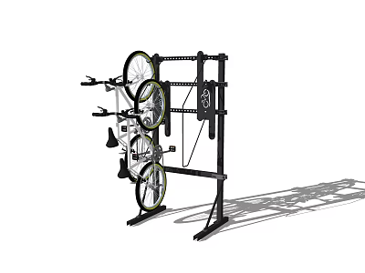 Multi Functional Home Gym Fitness Equipment With Wheels Steel Frame And Pulley System 3d model