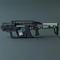 Modern Tactical Firearm DWT Brand Mechanical Design Black Body Grip And Sight Components