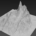 Natural Scenic Snowy Mountain Landscape with Rocky Peaks and Snow Covered Slopes