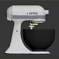 ATMA White Stand Mixer With Black Mixing Bowl For Home Kitchen Use