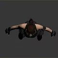 3D Female Character In Black Tactical Gear Standing Pose With Detailed Equipment