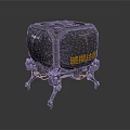 Black Robotic Pioneer Device With Four Legged Structure And Yellow Branding
