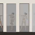 Glass partition 3d model