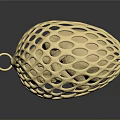 Golden Hollow Out Lattice Design Spherical Decorative Daily Living Accessory With Hanging Ring