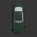 Vintage Green Sports Car With Rounded Body White Headlights And Silver Wheels