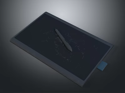 Modern Drawing Tablet With Stylus Pen And Blue Accessory For Daily Use 3d model