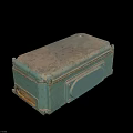 Rusted Teal Metal Electrical Boxes With Weathered Surface And Industrial Hinges For Building Use