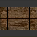 Rustic Vintage Wooden Crate With Black Straps And Weathered Wood Grain