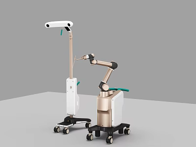 Advanced Medical Equipment Robotic Arm Device With Mobile Base And Precision Controls 3d model