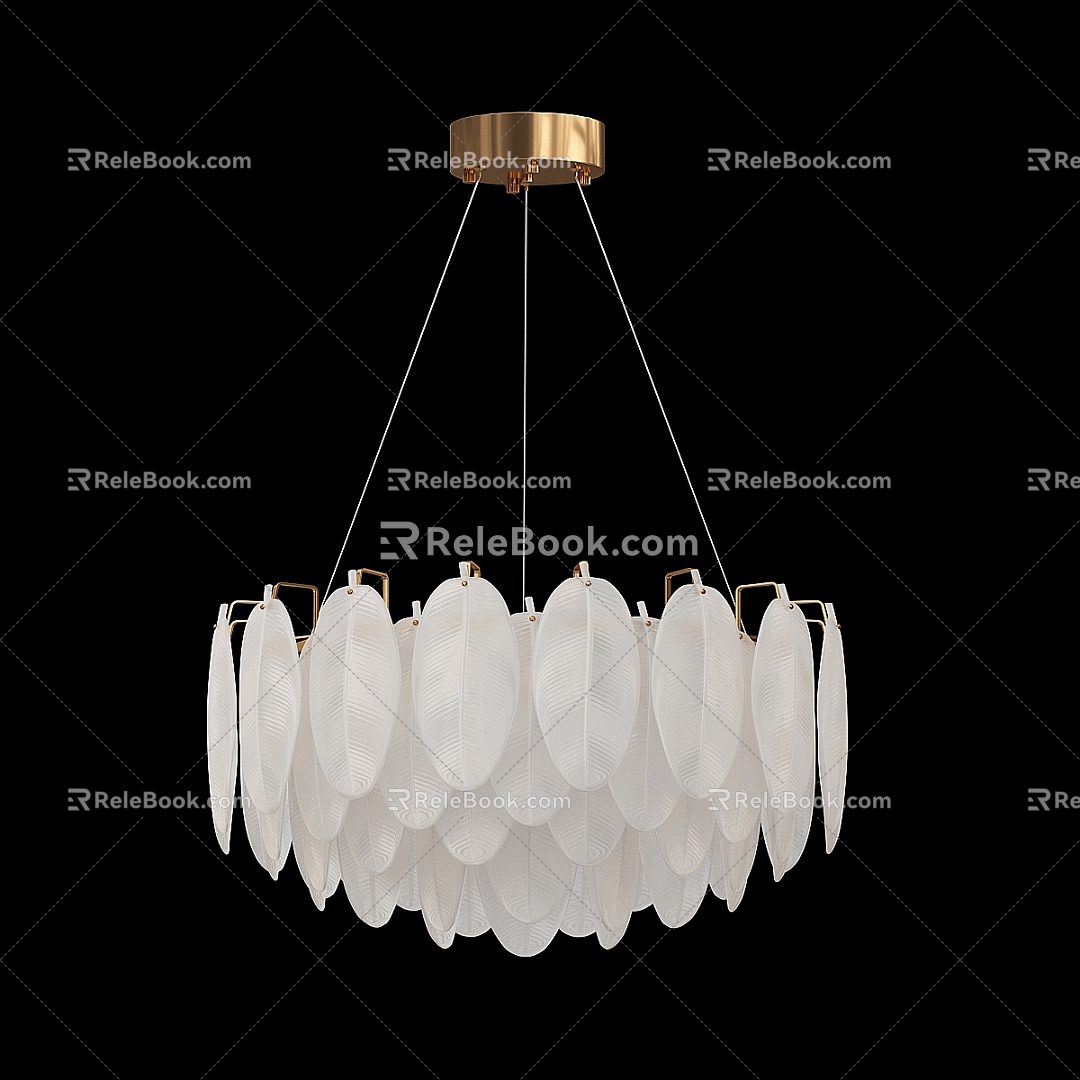 Simple Light Luxury Chandelier 3d model