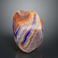 Unique Vibrant Colorful Striped Natural Stone For Home Decor Accent