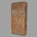 Red Vintage Brick With Weathered Texture And Rough Surface Detail 3d model