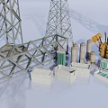 Heavy Duty Industrial Electrical Equipment With Steel Towers Components And Tools