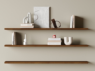 Modern Wall Shelf Storage Rack 3d model