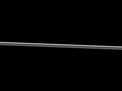 Detailed View Of Other Silver Serrated Thin Strip Object On Black Background 3d model