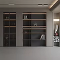 Modern Interior Decorative Cabinet With Glass Doors Shelves And Decorative Items