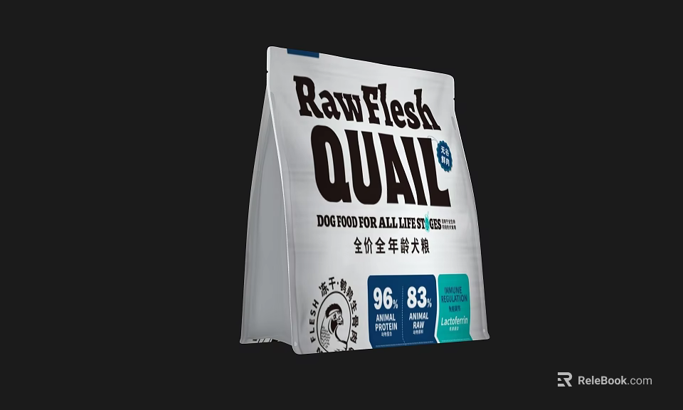 RawFlesh Quail Dog Food for All Life Stages Dogs with 96 83 Nutritional Content 3d model 