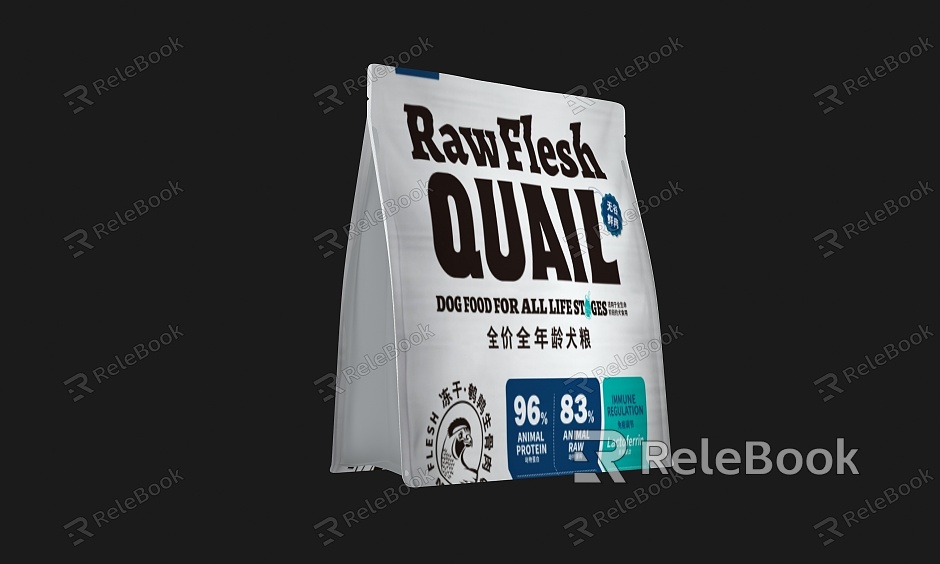 Dog Food Cat Food Plastic Bag model