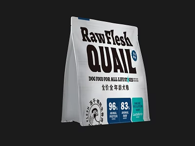 RawFlesh Quail Dog Food for All Life Stages Dogs with 96 83 Nutritional Content 3d model