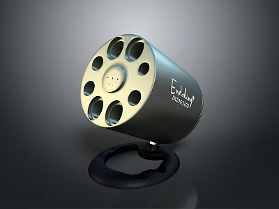 Black Cylindrical Desk Organizer With Multiple Holes And Stable Base For Office Supplies 3d model