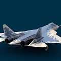 Advanced Camouflage Fighter Jet With Twin Engines Cockpit And Landing Gear