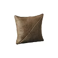 Brown Decorative Throw Pillows With Geometric Floral Herringbone Patterns And Velvet Texture