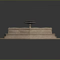 Hexagonal Multi Tiered Stone Garden Fountain Ornament With Circular Top Tier