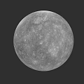 Detailed Moon Surface With Craters In Cosmic Space Exploration Mission