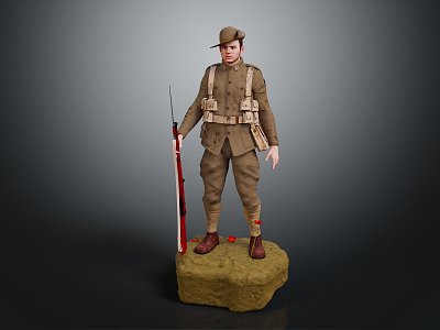 Modern soldiers World War I soldiers World War II soldiers 3d model