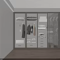 Modern Wardrobe Interior Design With Glass Doors Shelves Hanging Area And Drawers