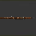 Orange And Black Weapon With Metal Barrel Grip And Cylindrical Tank Design